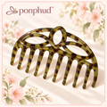 ponphud™ Iris French Comb Hair Clip for Women, Openwork Acetate Hair Comb Barrette, Decorative Updo Clip for Thick Hair and Chignons
